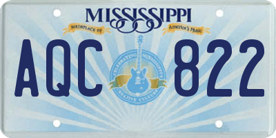 MS license plate AQC822