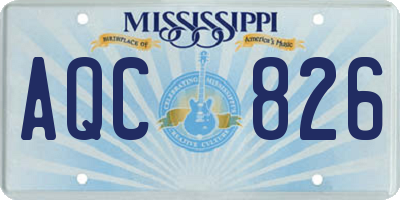 MS license plate AQC826