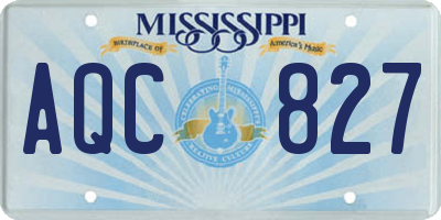 MS license plate AQC827