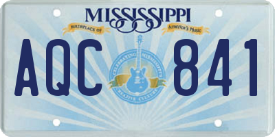 MS license plate AQC841