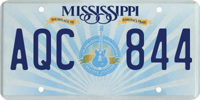 MS license plate AQC844