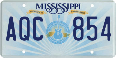 MS license plate AQC854