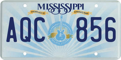 MS license plate AQC856
