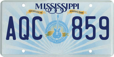 MS license plate AQC859