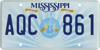 MS license plate AQC861