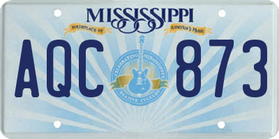MS license plate AQC873