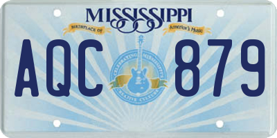 MS license plate AQC879