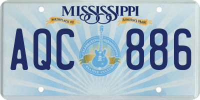 MS license plate AQC886