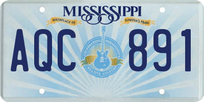 MS license plate AQC891