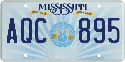 MS license plate AQC895