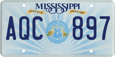 MS license plate AQC897