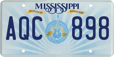 MS license plate AQC898