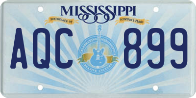 MS license plate AQC899