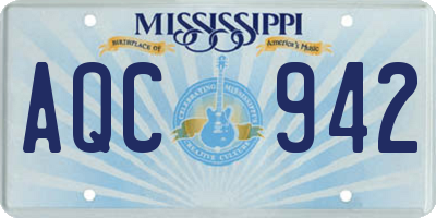 MS license plate AQC942