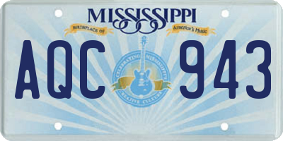 MS license plate AQC943