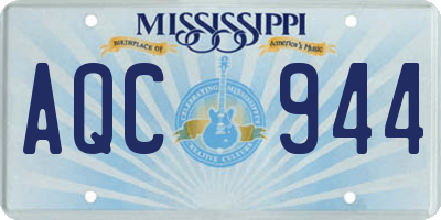 MS license plate AQC944