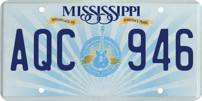 MS license plate AQC946