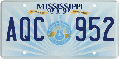 MS license plate AQC952