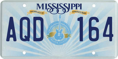 MS license plate AQD164