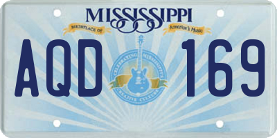 MS license plate AQD169