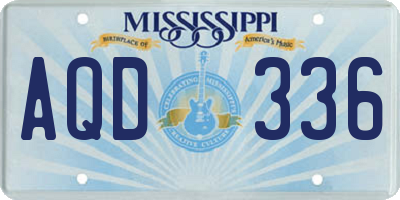 MS license plate AQD336