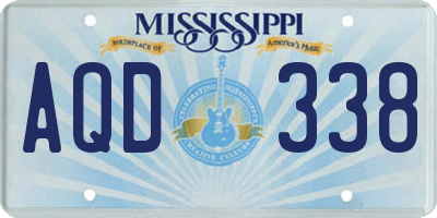 MS license plate AQD338