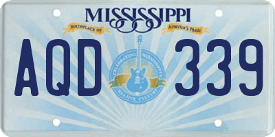 MS license plate AQD339