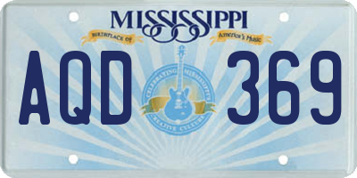 MS license plate AQD369