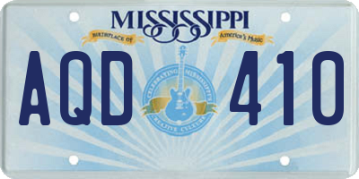 MS license plate AQD410
