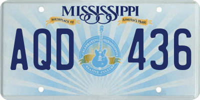 MS license plate AQD436