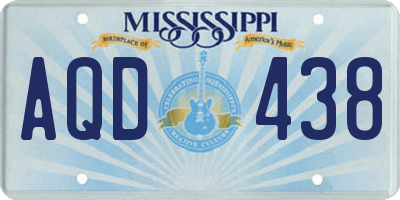 MS license plate AQD438