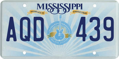 MS license plate AQD439