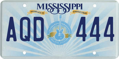 MS license plate AQD444