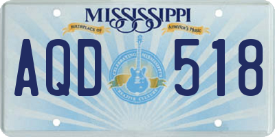MS license plate AQD518