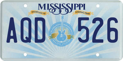 MS license plate AQD526