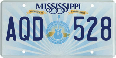 MS license plate AQD528