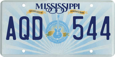 MS license plate AQD544