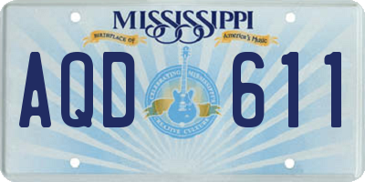 MS license plate AQD611