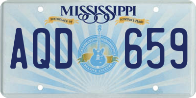 MS license plate AQD659