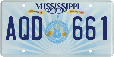 MS license plate AQD661