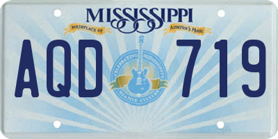 MS license plate AQD719