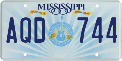 MS license plate AQD744