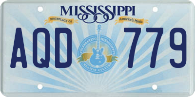 MS license plate AQD779