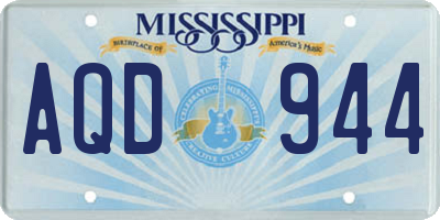 MS license plate AQD944