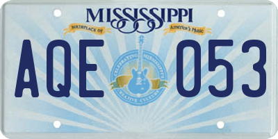 MS license plate AQE053