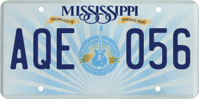 MS license plate AQE056