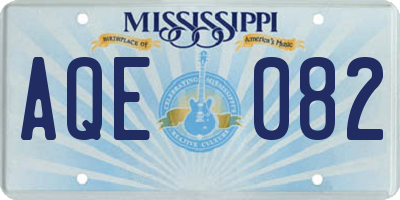 MS license plate AQE082