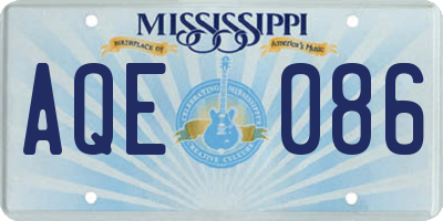 MS license plate AQE086