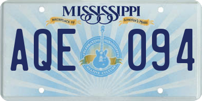MS license plate AQE094
