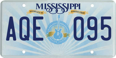 MS license plate AQE095